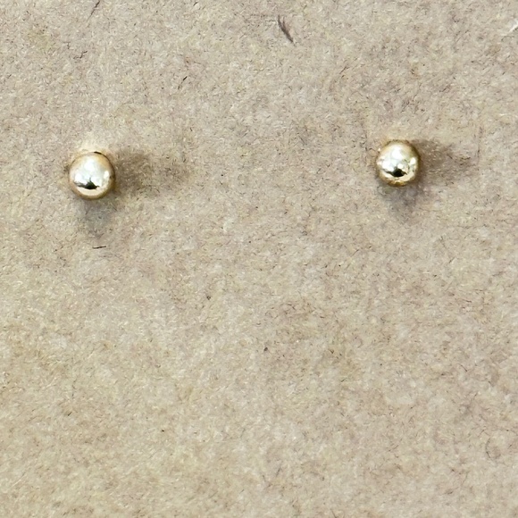 2/$15 Gold ball stud earrings. Very dainty bead earrings with post back. - Picture 1 of 11